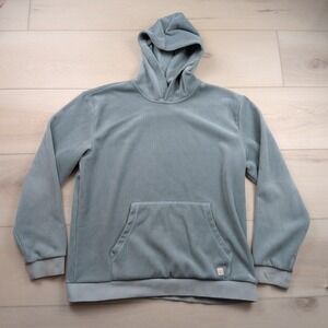 Marine Layer Velour Corduroy Hoodie Mens Large Blue Gray Pullover